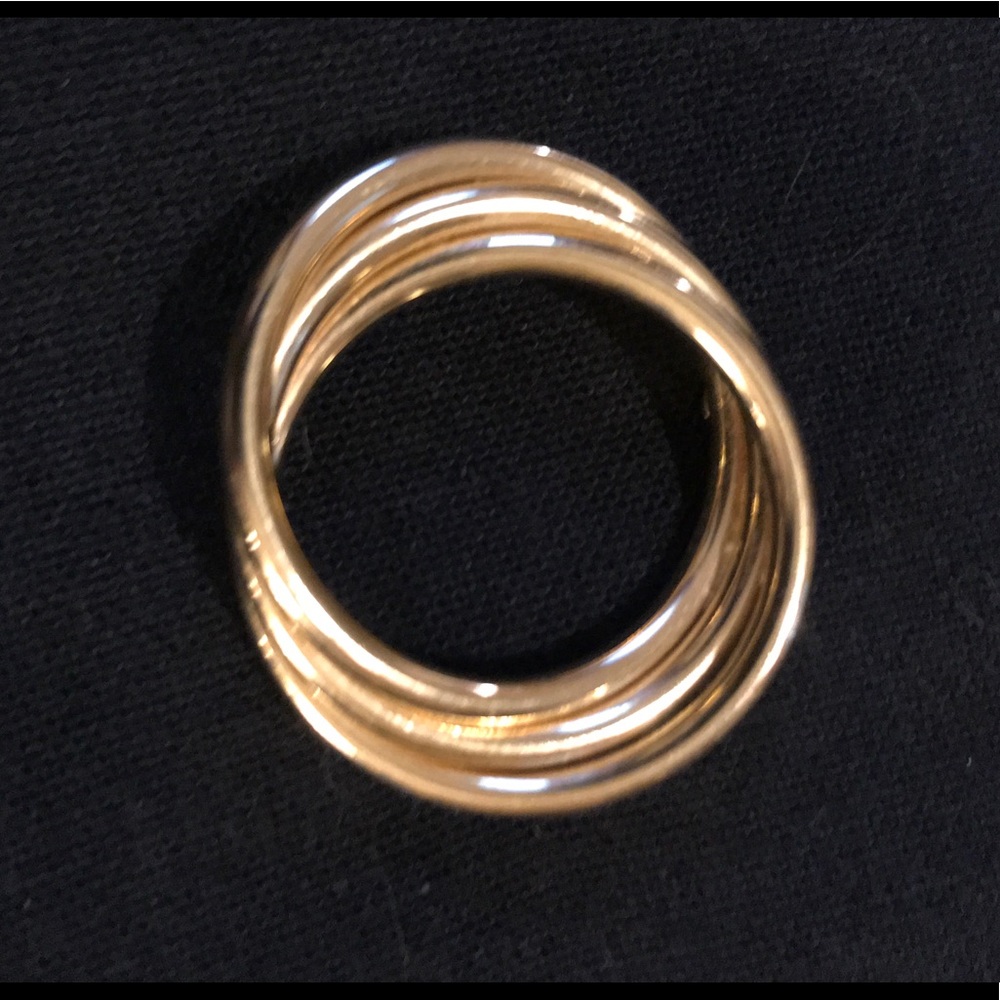 Tiffany 14K gold interlocking loop brooch